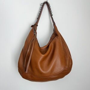 Elegant Brown Leather Hobo Bag